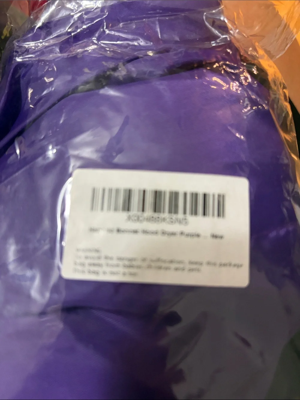 Bonnet Dryer Attachment - purple with bag
